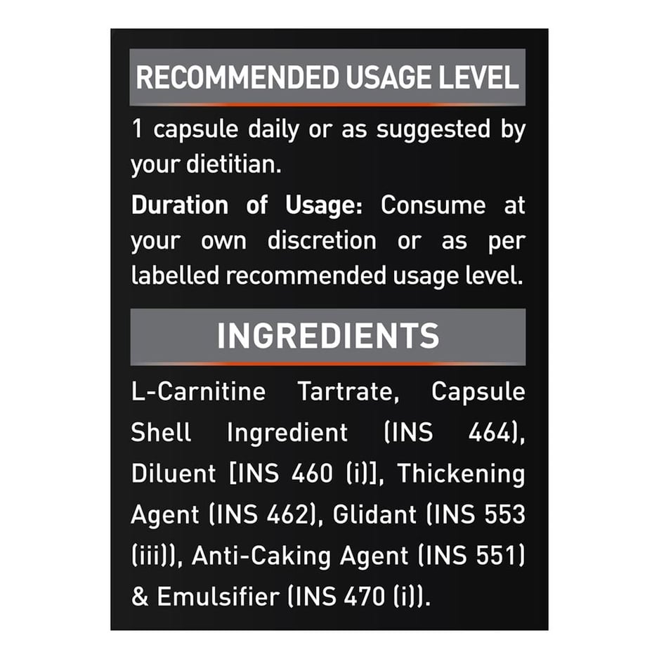 MuscleBlaze L-Carnitine L-Tartrate
