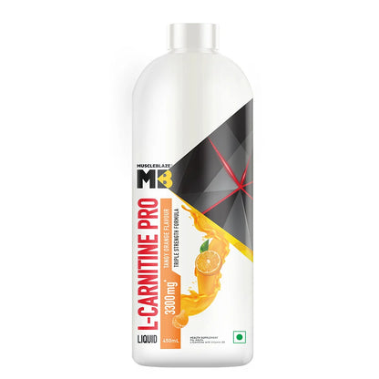 MuscleBlaze Liquid L-Carnitine PRO - 3300mg Triple Strength Formula Tangy Orange