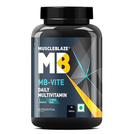 MuscleBlaze MB-VITE Daily Multivitamin, for Enhanced Energy, Stamina & Gut Health 90 tablet(s)