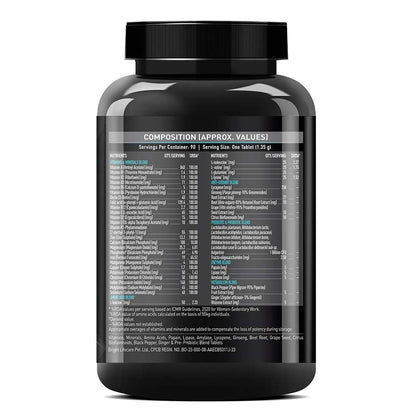 MuscleBlaze MB-VITE Daily Multivitamin, for Enhanced Energy, Stamina & Gut Health 90 tablet(s)