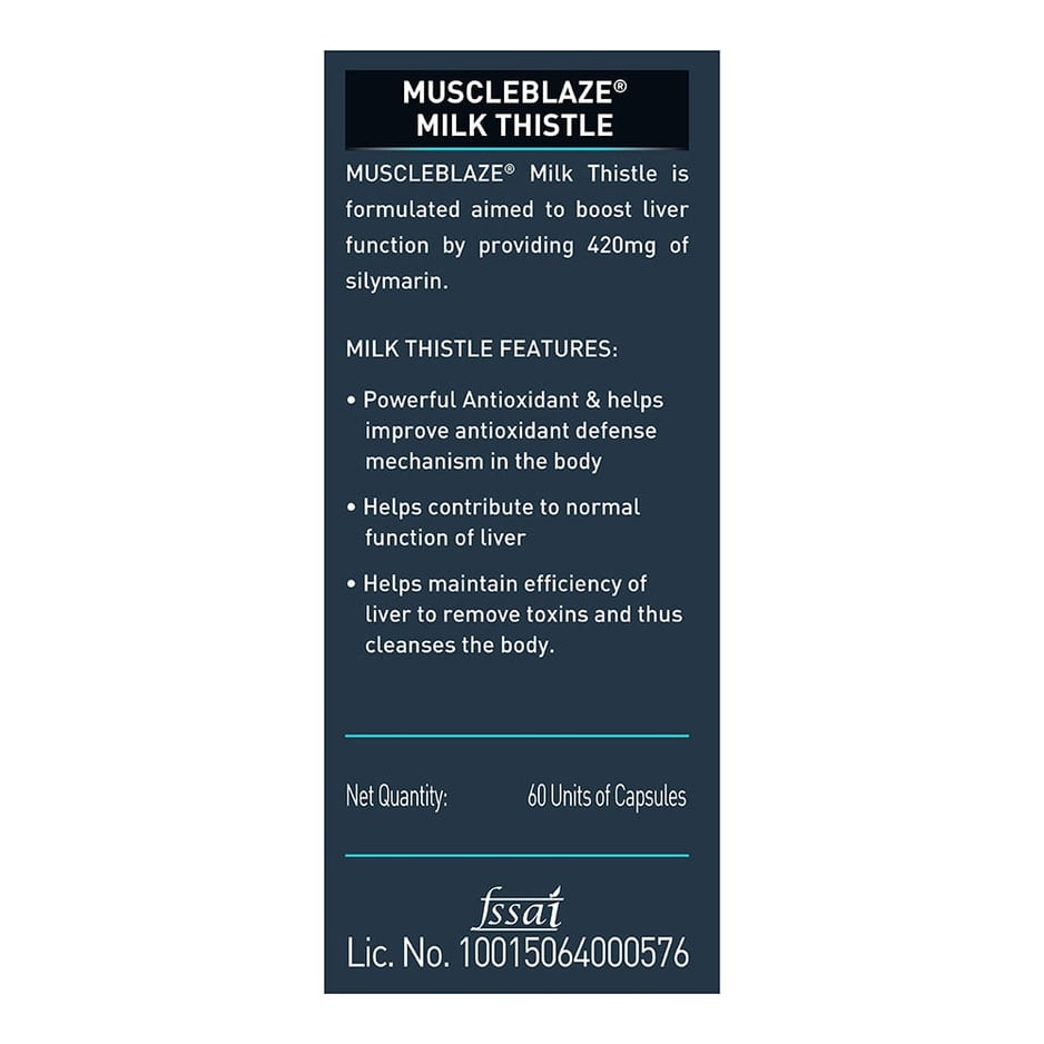 MuscleBlaze Milk Thistle 60 capsules