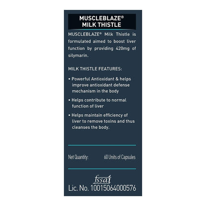 MuscleBlaze Milk Thistle 60 capsules