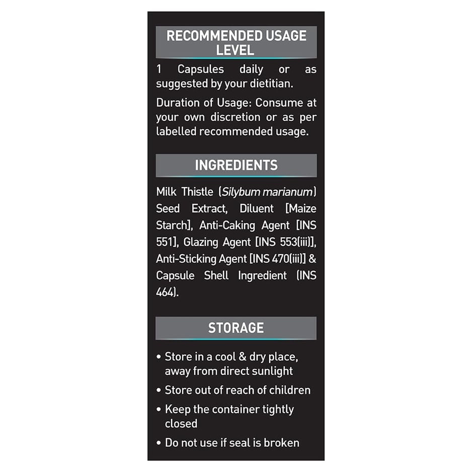 MuscleBlaze Milk Thistle 60 capsules