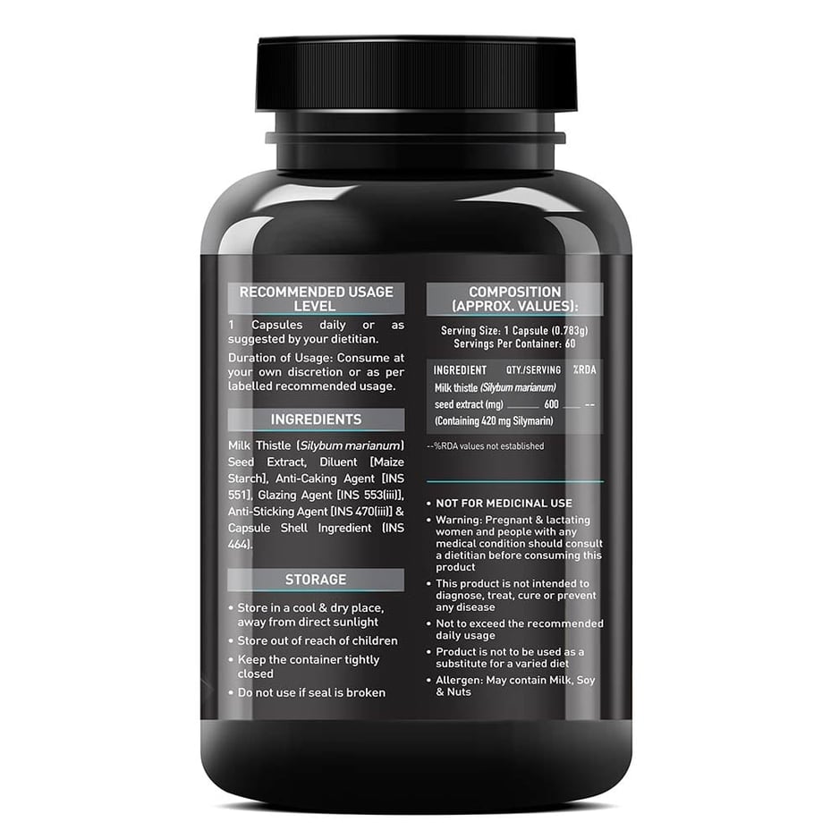 MuscleBlaze Milk Thistle 60 capsules