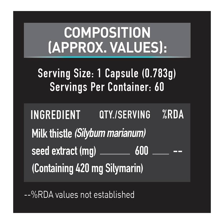 MuscleBlaze Milk Thistle 60 capsules