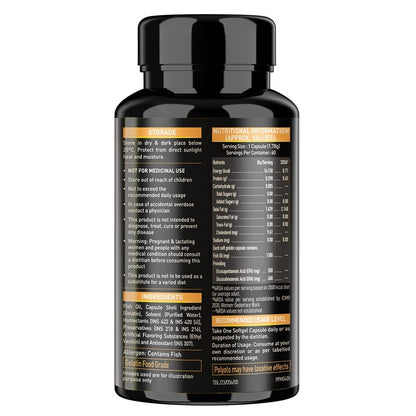 MuscleBlaze Omega 3 Fish Oil Gold 3x Triple Strength (EPA & DHA) 60 capsules