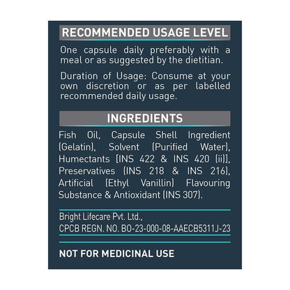 MuscleBlaze Omega 3 Fish Oil (1000 mg) with 180mg EPA and 120mg DHA 180 capsules