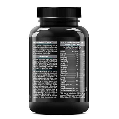 MuscleBlaze Omega 3 Fish Oil (1000 mg) with 180mg EPA and 120mg DHA 30 capsules
