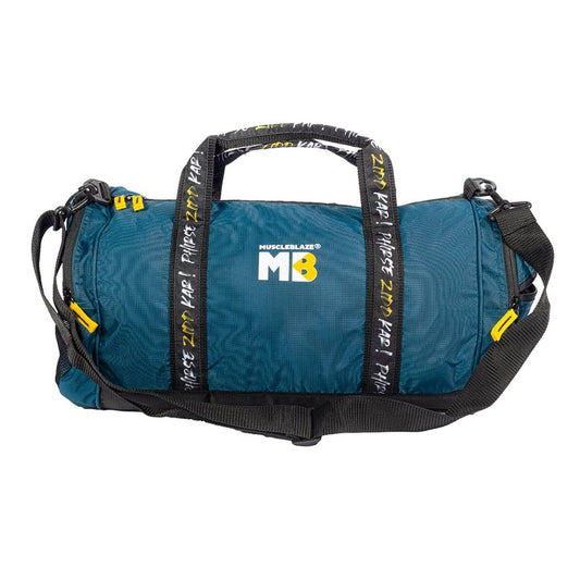 MuscleBlaze Phirse Zidd Kar Gym Bag Blue, 30L