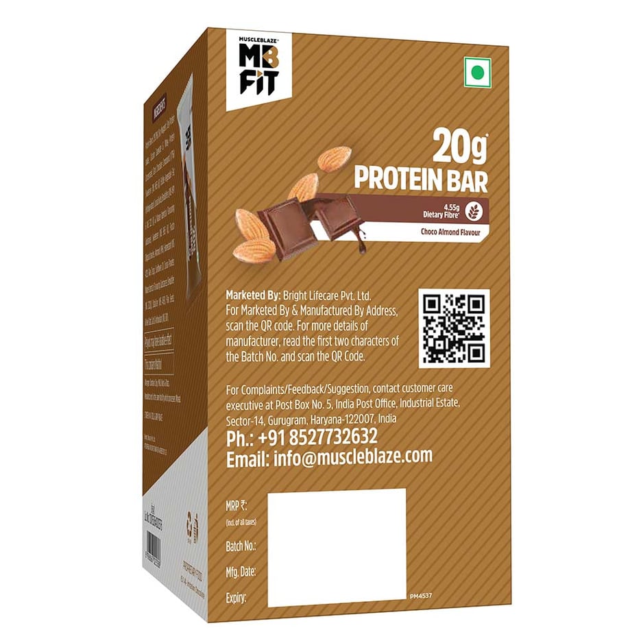 MuscleBlaze Protein Bar (20 gm Protein)  Choco Almond