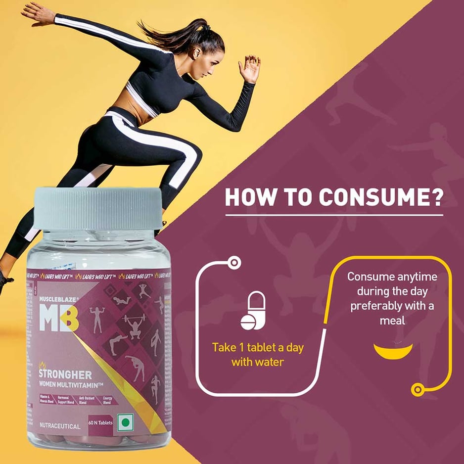 MuscleBlaze StrongHer Women Multivitamin for Energy & Stamina 60 tablet(s)