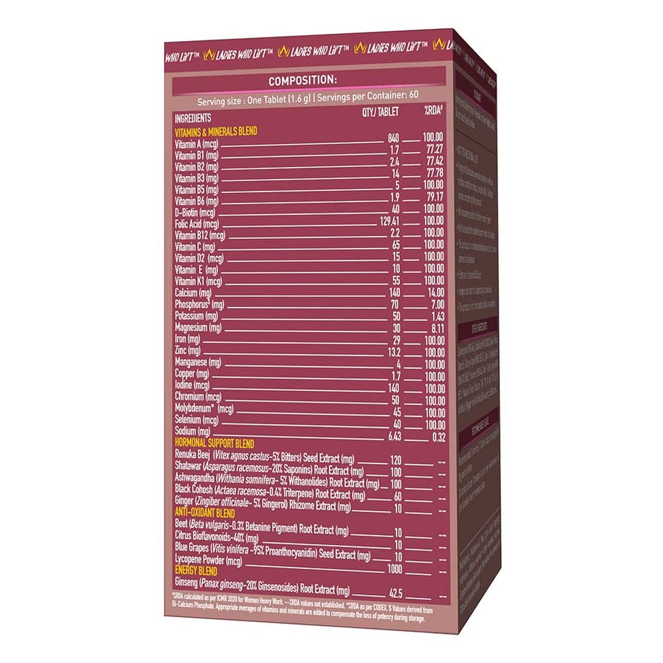 MuscleBlaze StrongHer Women Multivitamin for Energy & Stamina 60 tablet(s)