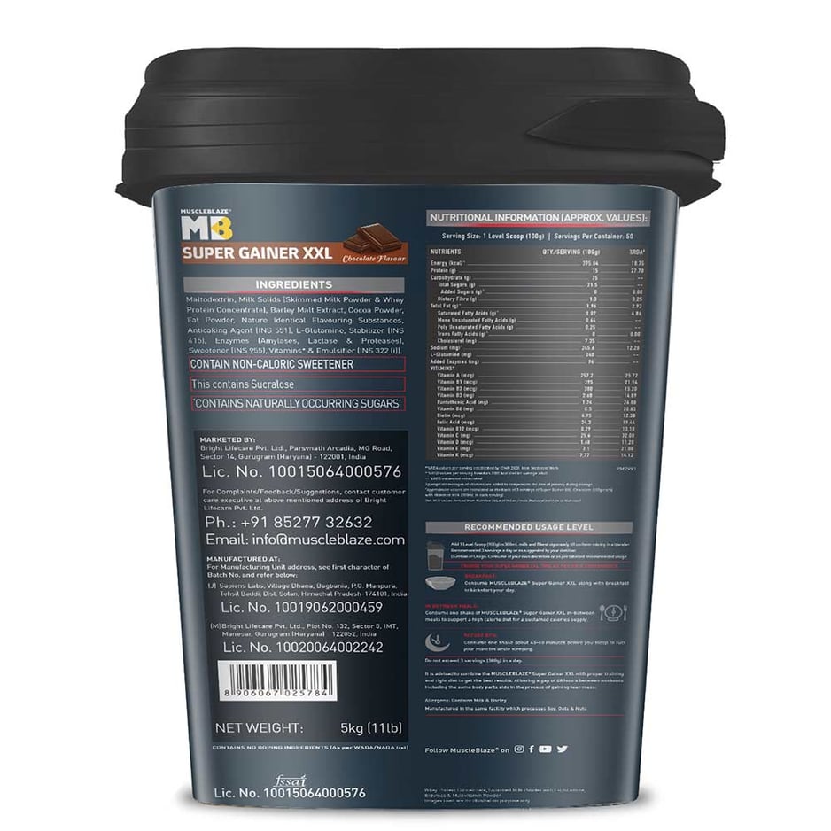 MuscleBlaze Super Gainer XXL Weight Gainer Banana