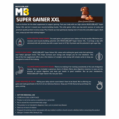 MuscleBlaze Super Gainer XXL Weight Gainer Choco Caramel