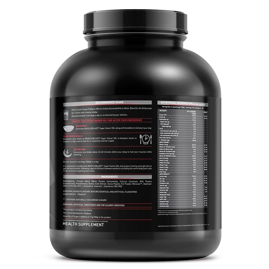 MuscleBlaze Super Gainer XXL Weight Gainer Choco Peanut
