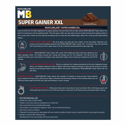 MuscleBlaze Super Gainer XXL Weight Gainer Chocolate