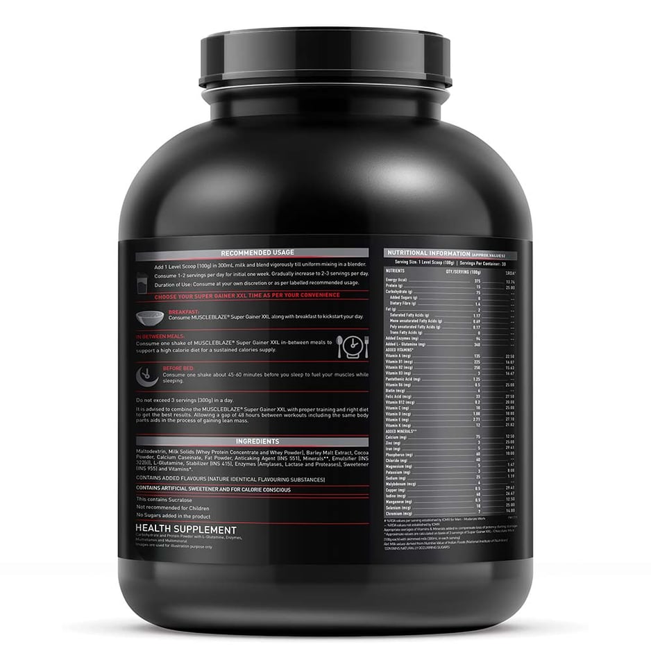 MuscleBlaze Super Gainer XXL Weight Gainer Chocolate Mint