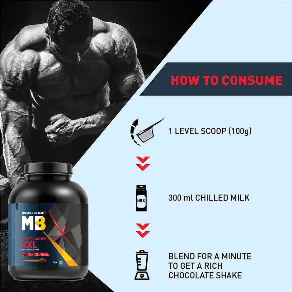MuscleBlaze Super Gainer XXL Weight Gainer Chocolate Mint