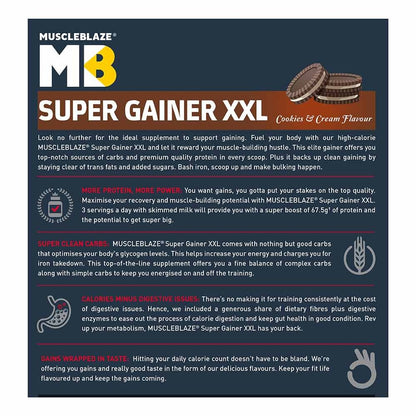 MuscleBlaze Super Gainer XXL Weight Gainer Cookies & Cream