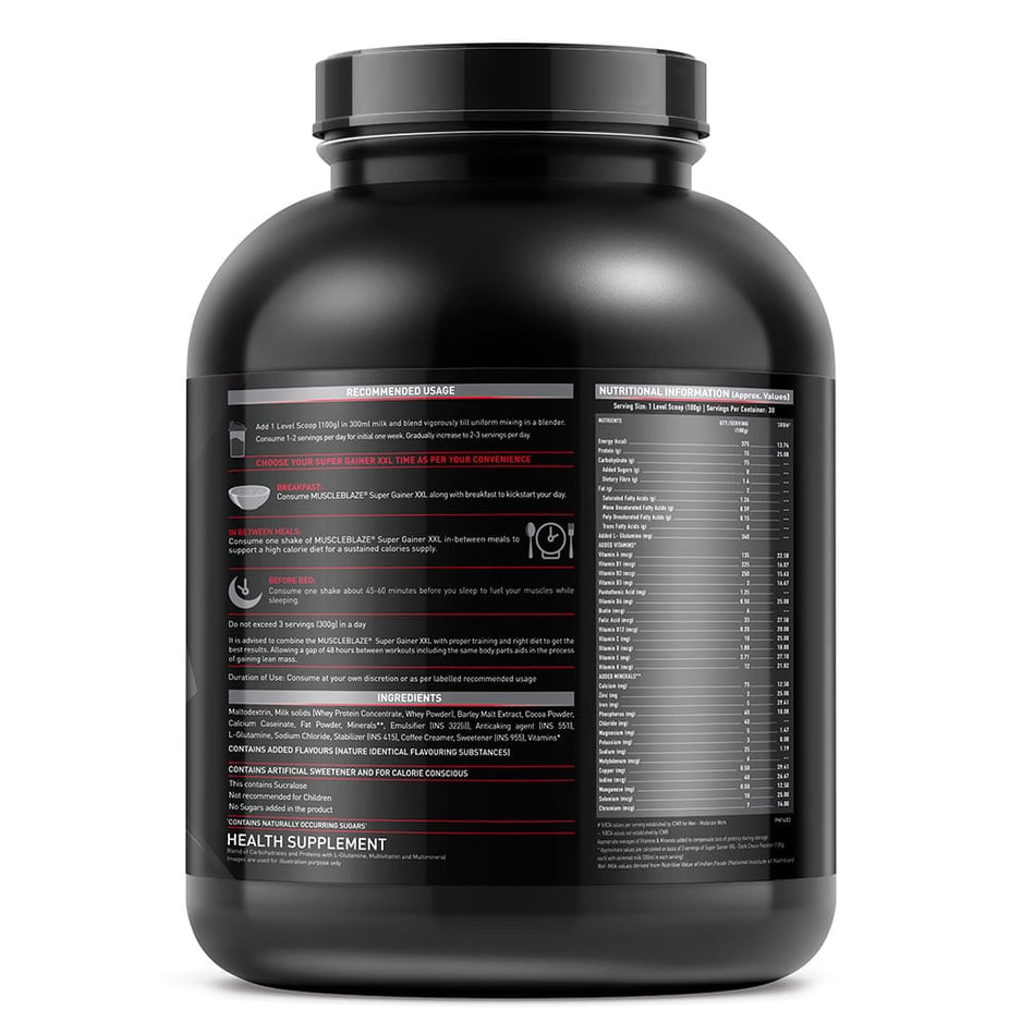 MuscleBlaze Super Gainer XXL Weight Gainer Dark Choco Passion