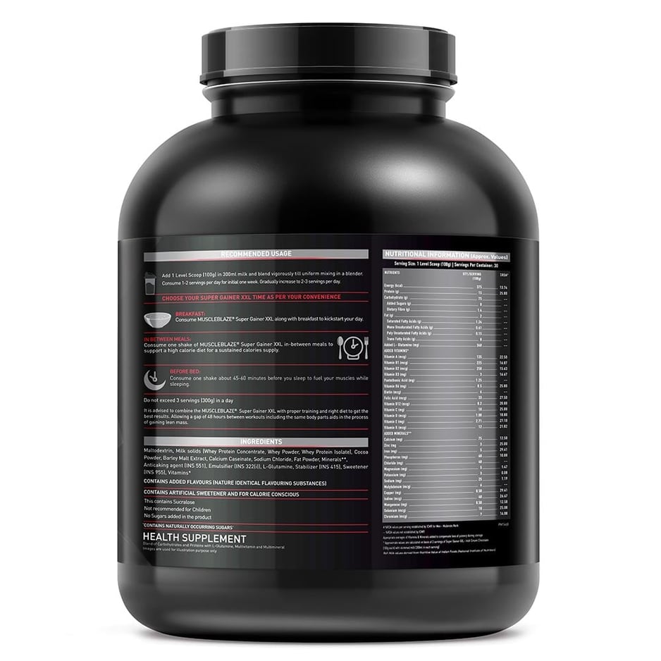 MuscleBlaze Super Gainer XXL Weight Gainer Irish Cream Chocolate