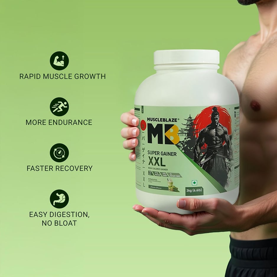 MuscleBlaze Super Gainer XXL Weight Gainer Matcha