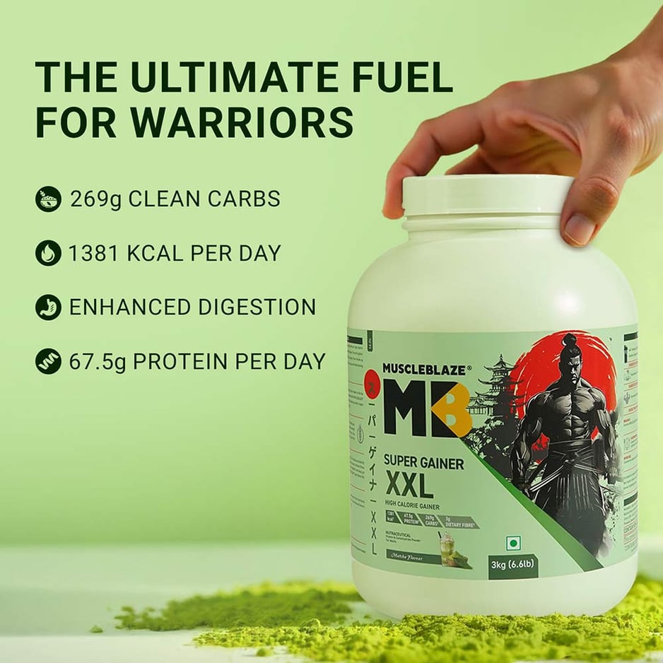 MuscleBlaze Super Gainer XXL Weight Gainer Matcha