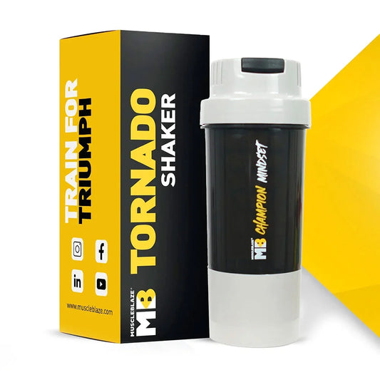 MuscleBlaze Tornado Shaker 500ml Grey