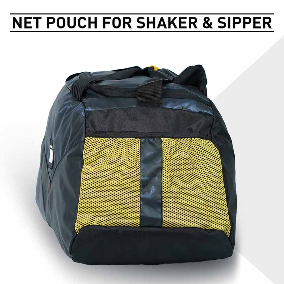 MuscleBlaze Training Bag with Shoe Compartment Camo Navy 45L