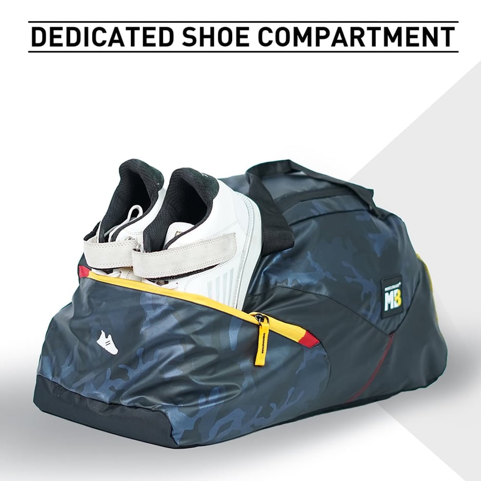 MuscleBlaze Training Bag with Shoe Compartment Camo Navy 45L
