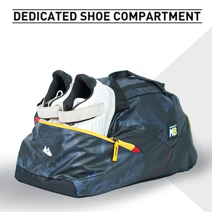 MuscleBlaze Training Bag with Shoe Compartment Camo Navy 45L