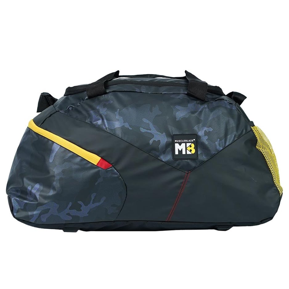 MuscleBlaze Training Bag with Shoe Compartment Camo Navy 45L