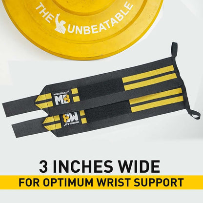 MuscleBlaze Wrist Support Without Mono Carton Black