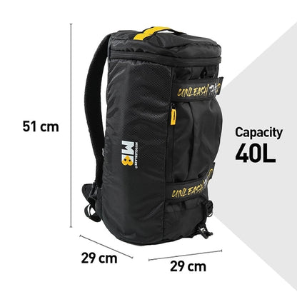 MuscleBlaze Hybrid Gym Bag (UNLEASH THE ZIDD) Black
