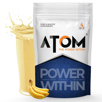 AS-IT-IS Nutrition ATOM PWR Mass Gainer, 1 kg (2.2 lb), Banana