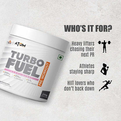 AS-IT-IS Nutrition ATOM Turbo Fuel Pre-Workout, 250 g (0.55 lb), Berry Blast