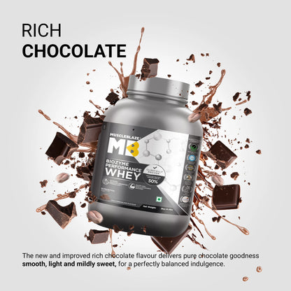 MuscleBlaze Biozyme Performance Whey, 2 kg (4.4 lb), Rich Chocolate