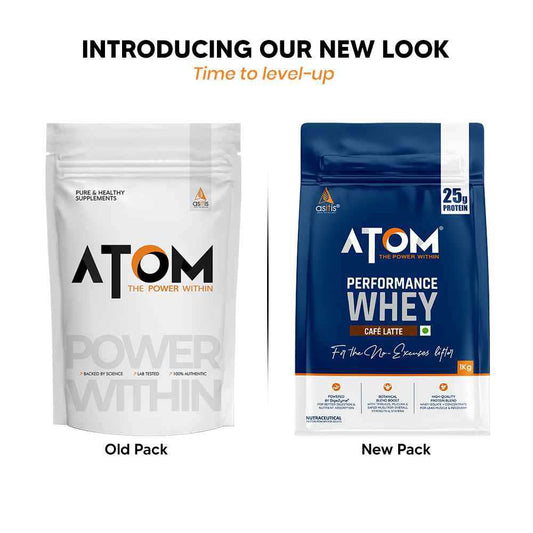 AS-IT-IS Nutrition ATOM Performance Whey, 1 kg (2.2 lb), Cafe Latte