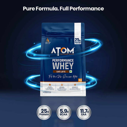 AS-IT-IS Nutrition ATOM Performance Whey, 1 kg (2.2 lb), Cafe Latte