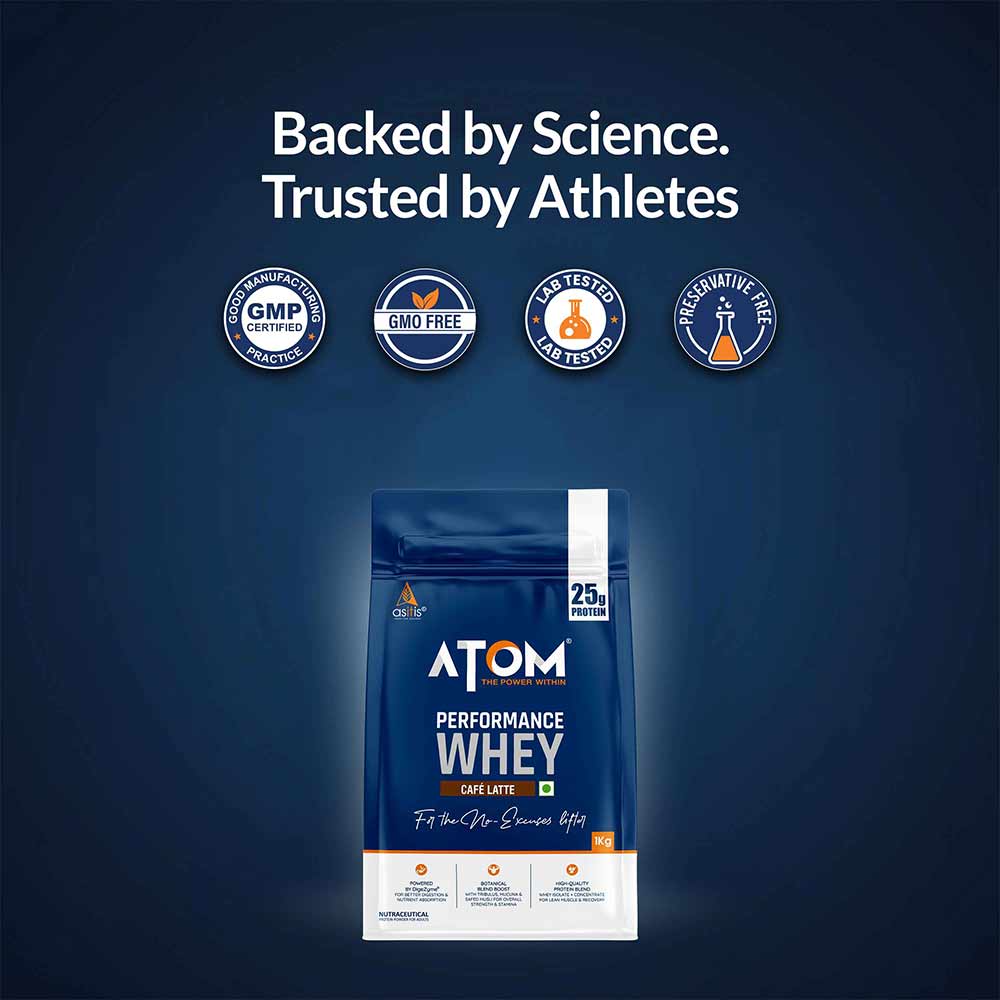 AS-IT-IS Nutrition ATOM Performance Whey, 1 kg (2.2 lb), Cafe Latte