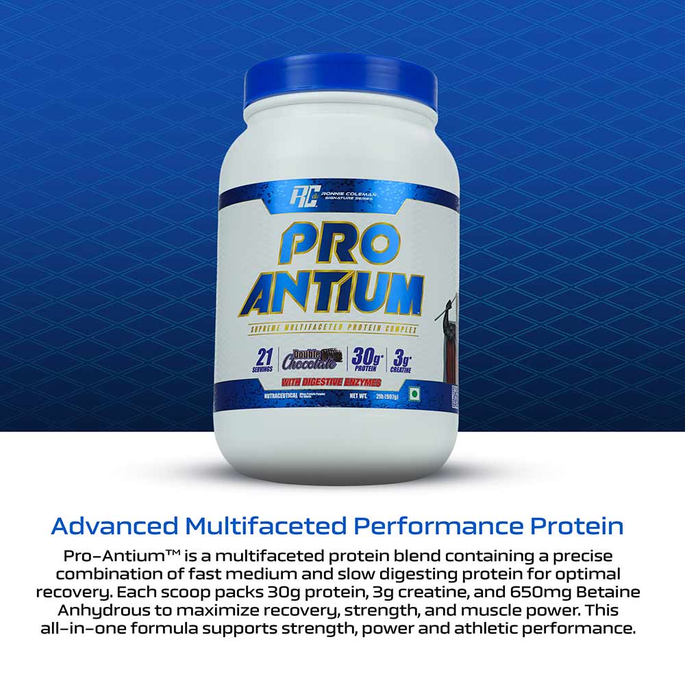 Whey Proteins Ronnie Coleman Pro-Antium Whey Protein, 910 g (2 lb), Double Chocolate